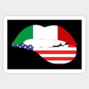 Italian American Pride Lip Bite Sticker